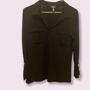 NWOT- Jones New York black long sleeve blouse